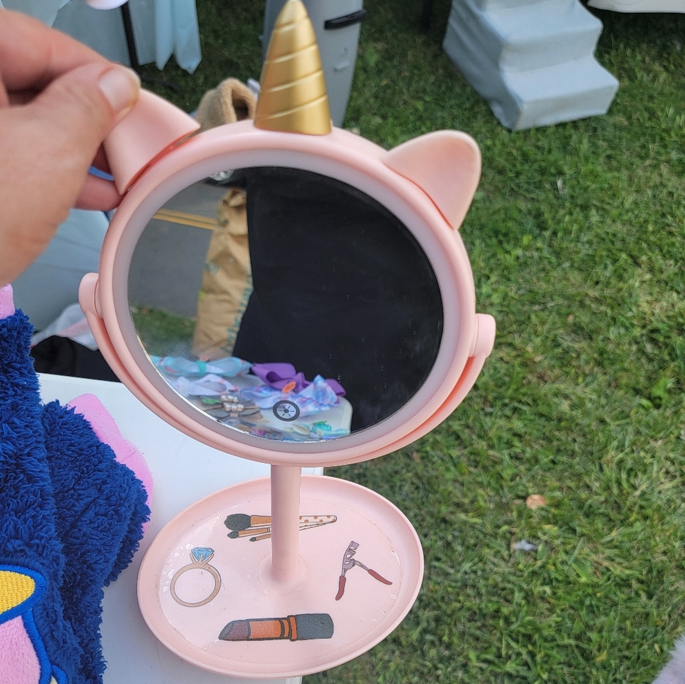 Pink Unicorn Vanity Mirror